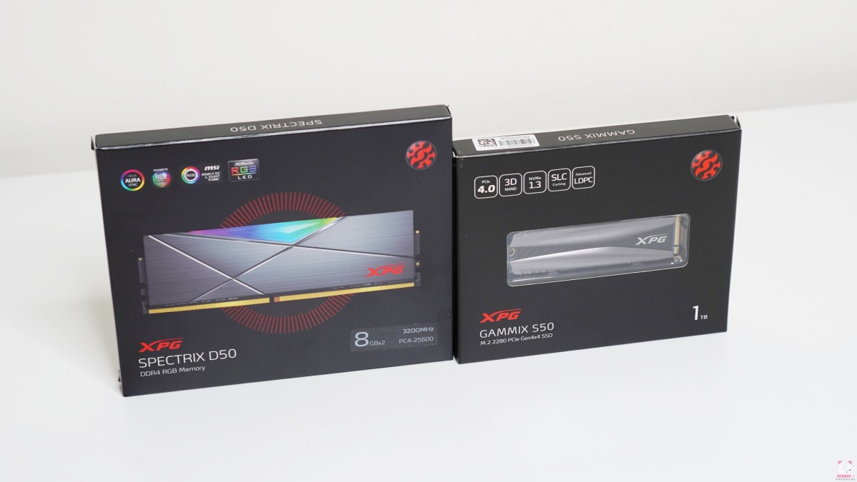 S50 M.2 SSD 及 SPECTRIX D50 記憶體。