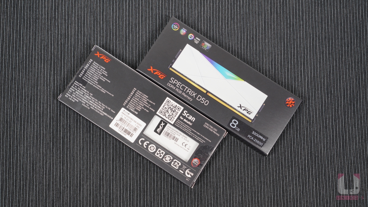 我們收到是單隻包裝，8GB DDR4-3200 CL16-20-20 的版本。