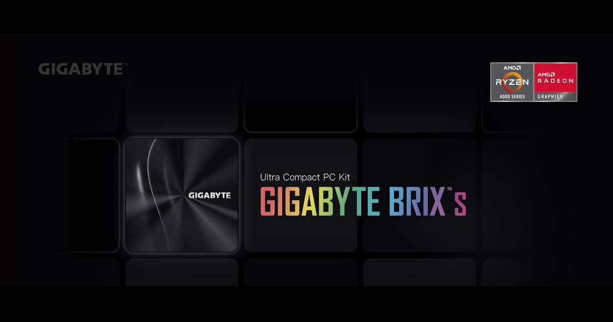 Gigabyte 技嘉發布 AMD Ryzen 4000U 系列 BRIX 迷你主機。