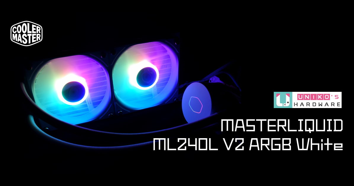 白色控注意！Cooler Master MASTERLIQUID ML240L V2 ARGB White Edition 開箱測試