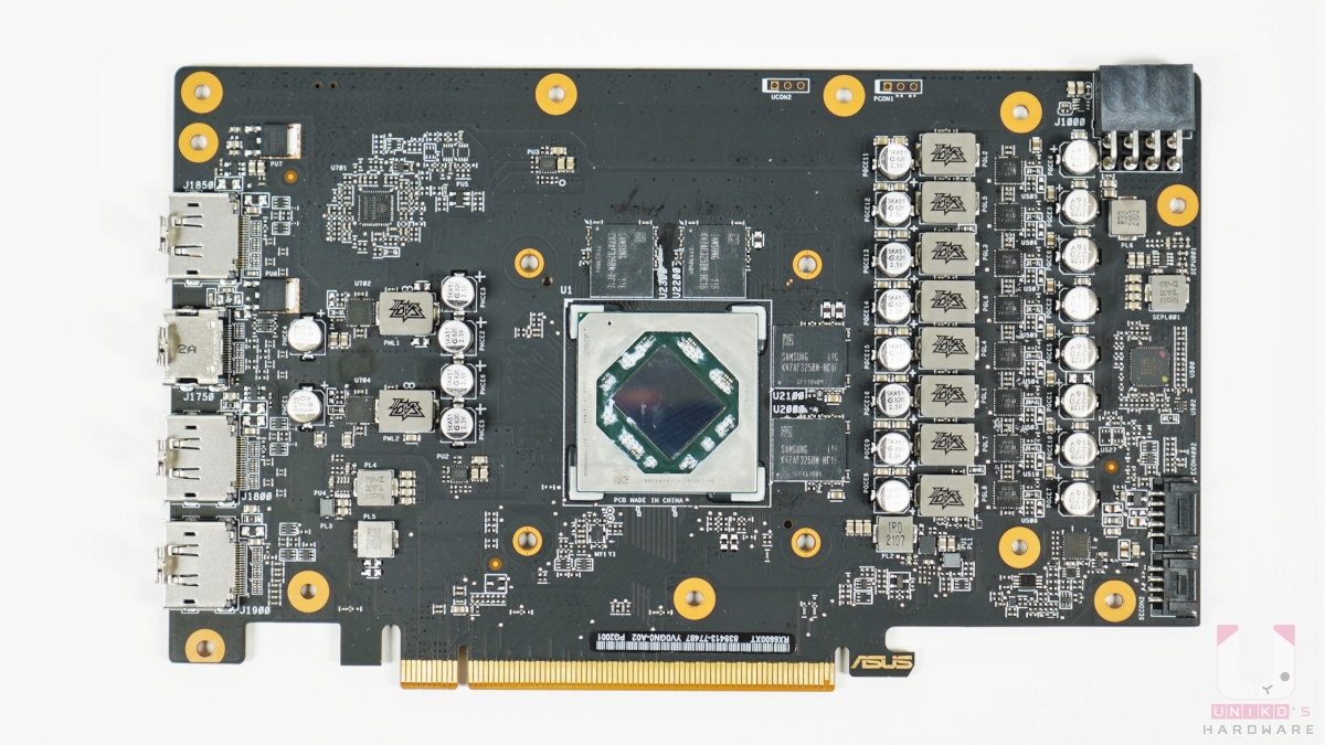ROG Strix Radeon RX 6600 XT OC PCB 電路板正面