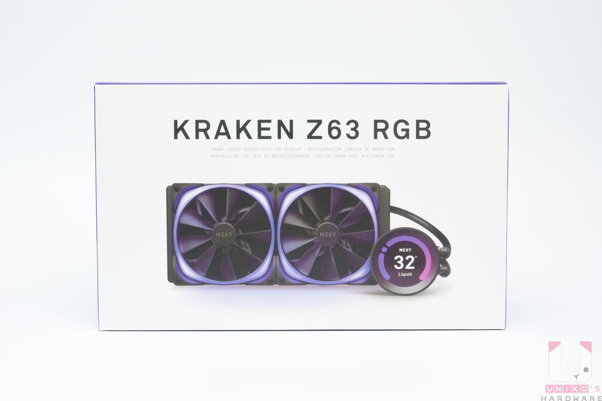 NZXT Kraken Z63 RGB 包裝彩盒。