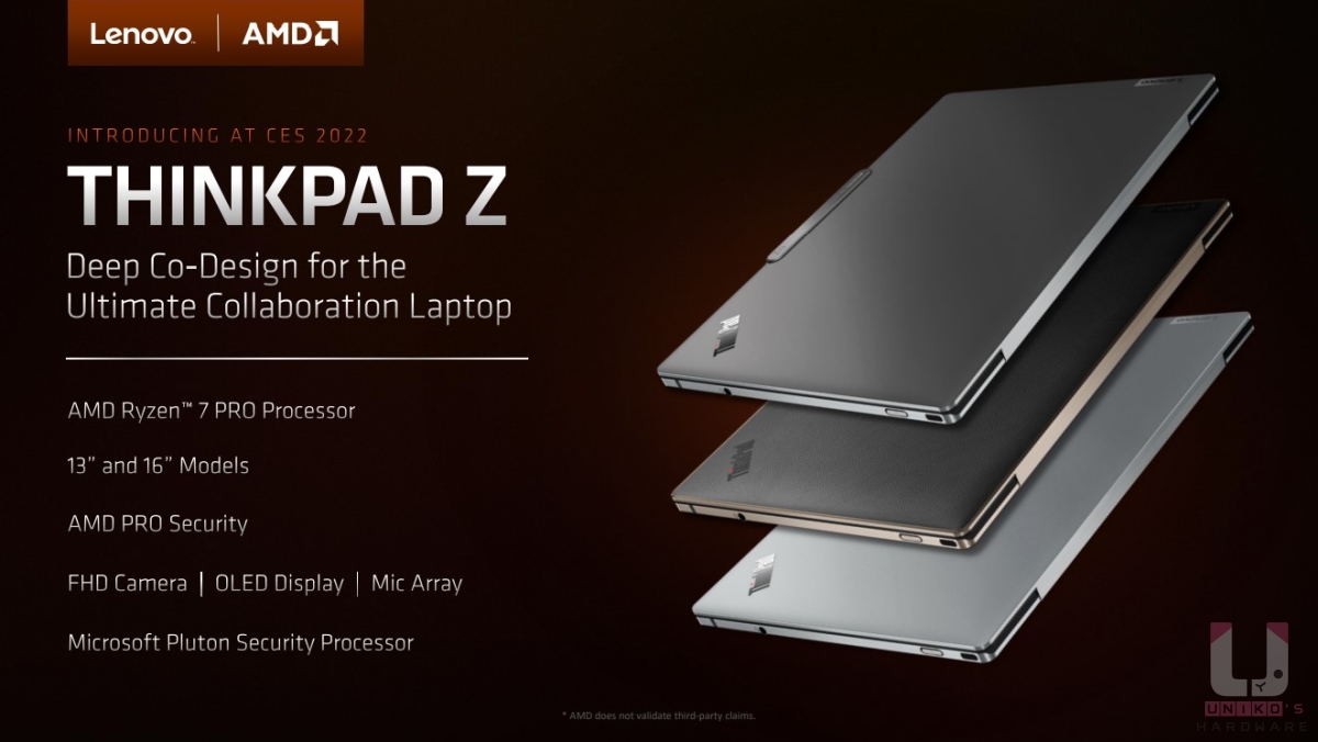 聯想超高階商務筆電 ThinkPad Z 將在今年春季推出，透過 Microsoft Pluton 安全處理器與 Lenovo ThinkShield 來增強安全功能。