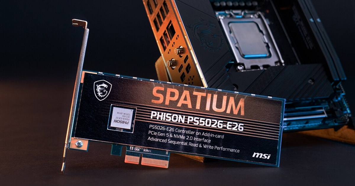 微星與群聯合作推出 Spatium PCIe Gen 5 SSD