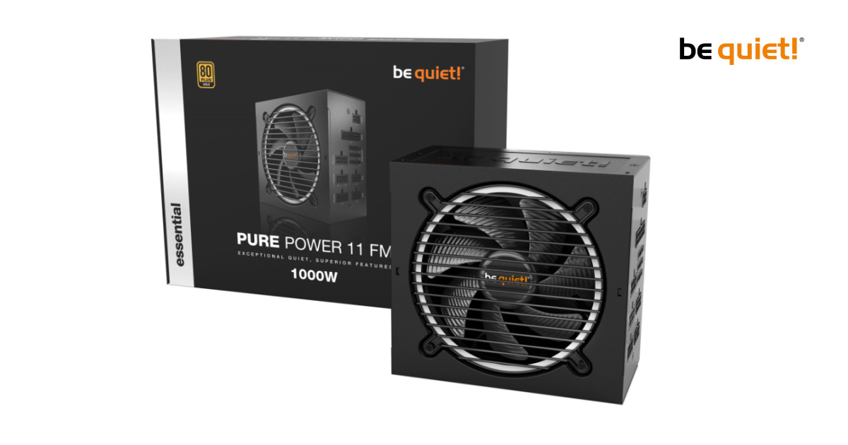 be quiet! 擴展 Pure Power 11 FM 電源供應器系列，新增 850W / 1000W 型號