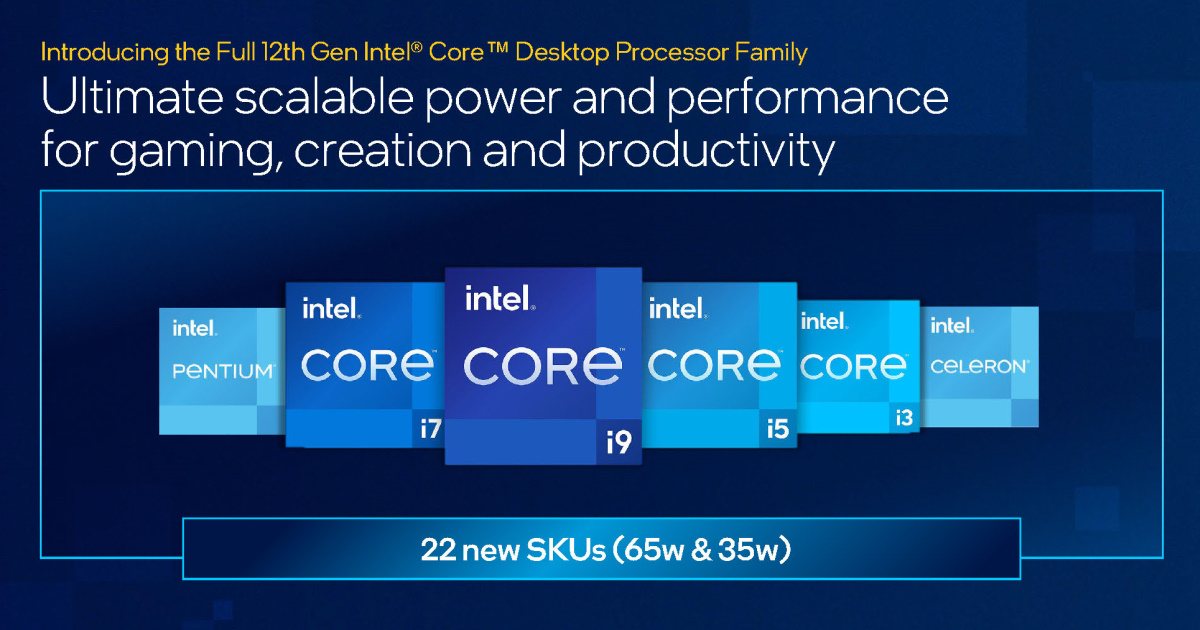 CES 2022：Intel 發表 28 款全新第 12 代 Intel Core 筆電版和 22 款桌上型處理器