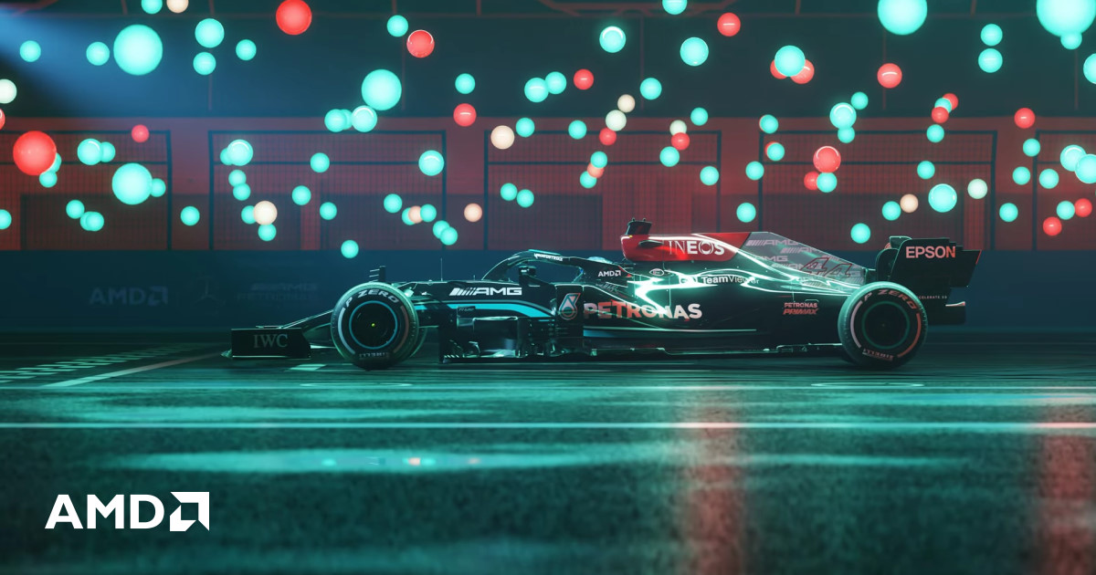 AMD Radeon PRO 繪圖卡與 Blender 3.0 為 Mercedes-AMG F1 W12 賽車創造令人驚豔的動畫效果