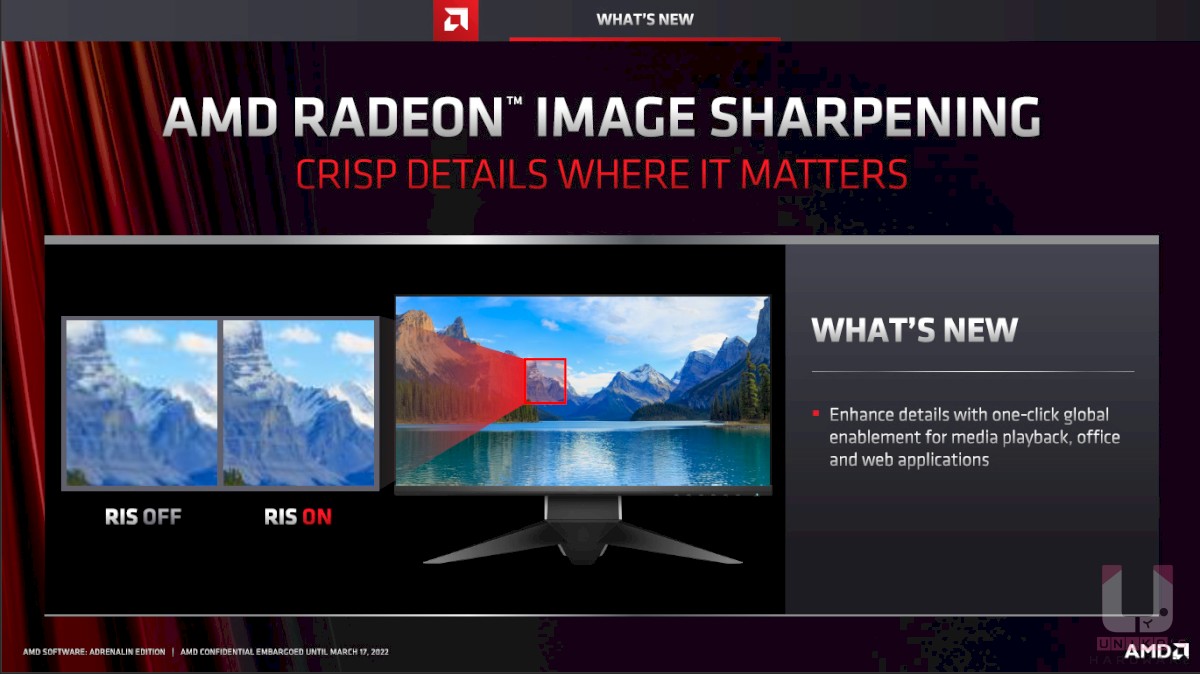 AMD Radeon Image Sharpening 更新