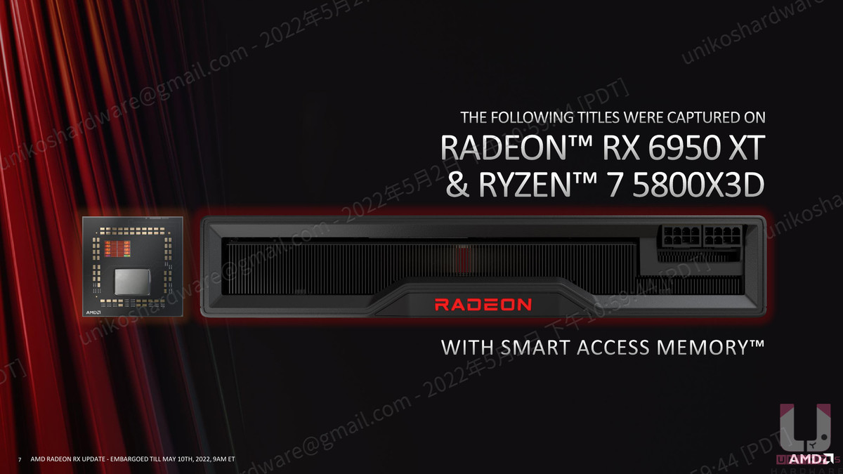 Radeon RX 6950 XT 和 Ryzen 7 5800X3D。