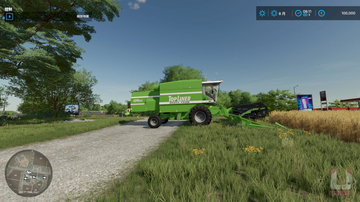 模擬農場 22 場景 3 FSR 2.0 Quality 模式。