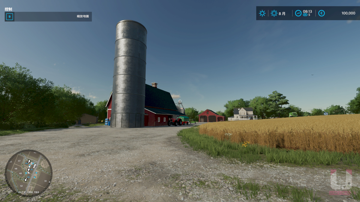 模擬農場 22 場景 4 FSR 2.0 Performance 模式。