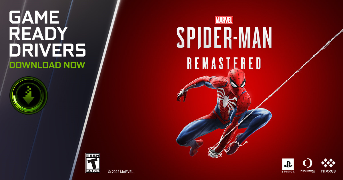 NVIDIA Game Ready 驅動程式為玩家們準備好迎接 《漫威蜘蛛人重製版》等新遊戲