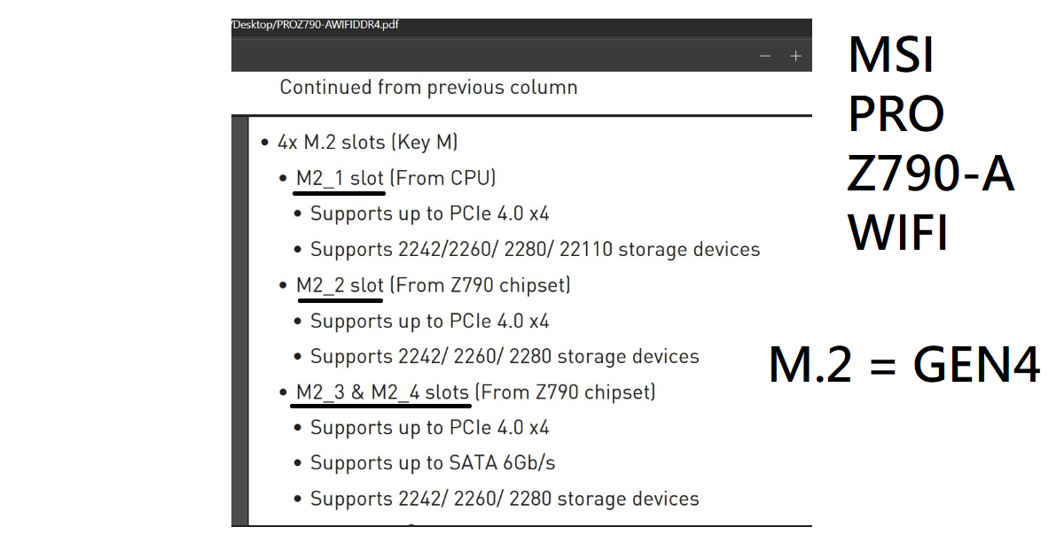 MSI PRO Z790 主機板的規格再度被流出，M.2 規格全面升級！