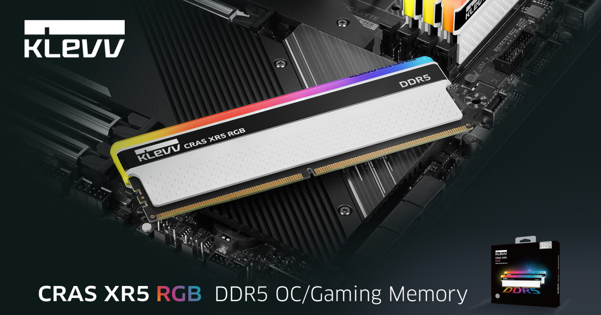 穩定高速！KLEVV 新推出 CRAS XR5 RGB DDR5 電競超頻記憶體套組