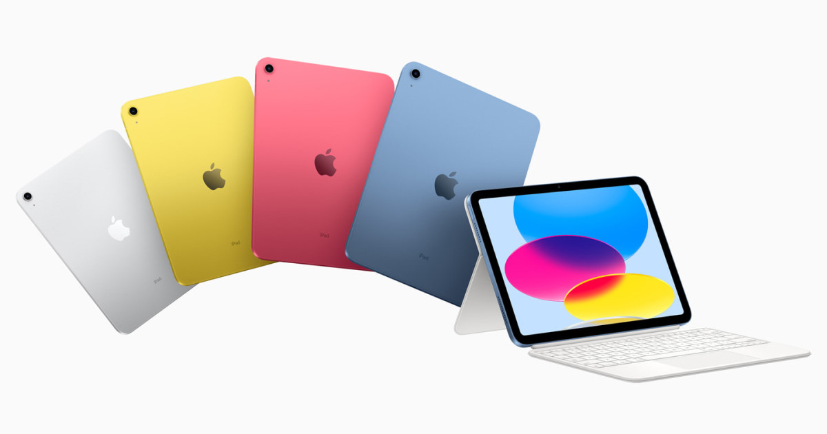 Apple 推出四種亮麗新色的全新第 10 代 iPad
